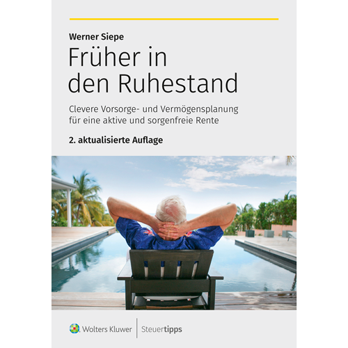Cover des Ratgebers FrÃ¼her in den Ruhestand - 2. Auflage.