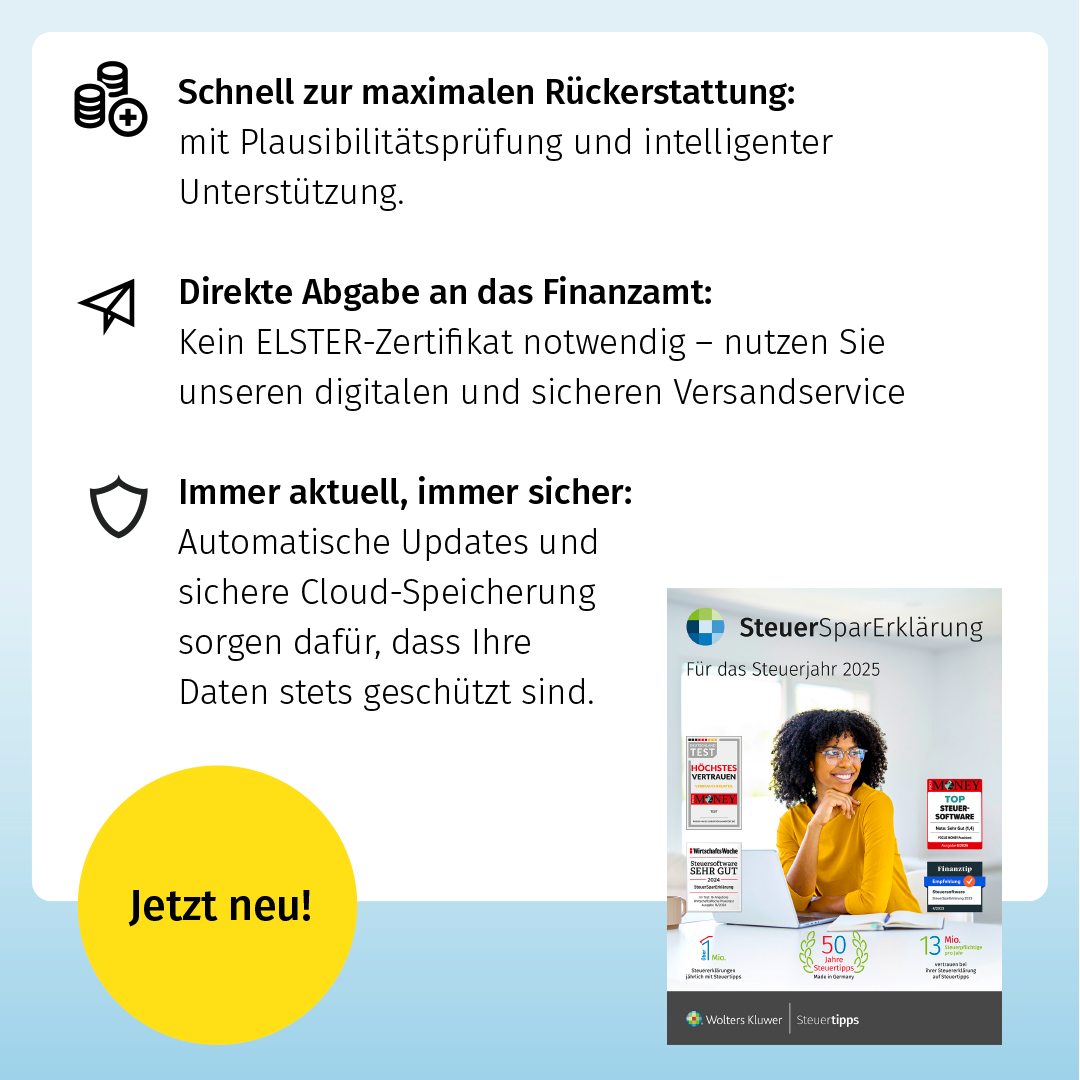 SteuerSparErklärung (Steuerjahr 2025)