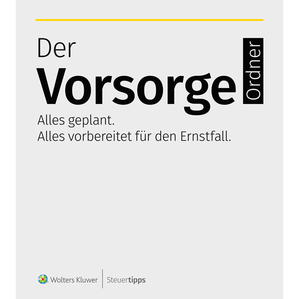 Cover des DINA4-Ordners Der VorsorgeOrdner