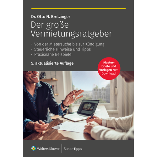 Cover des Ratgebers Der groÃe Vermietungsratgeber - 5. Auflage.