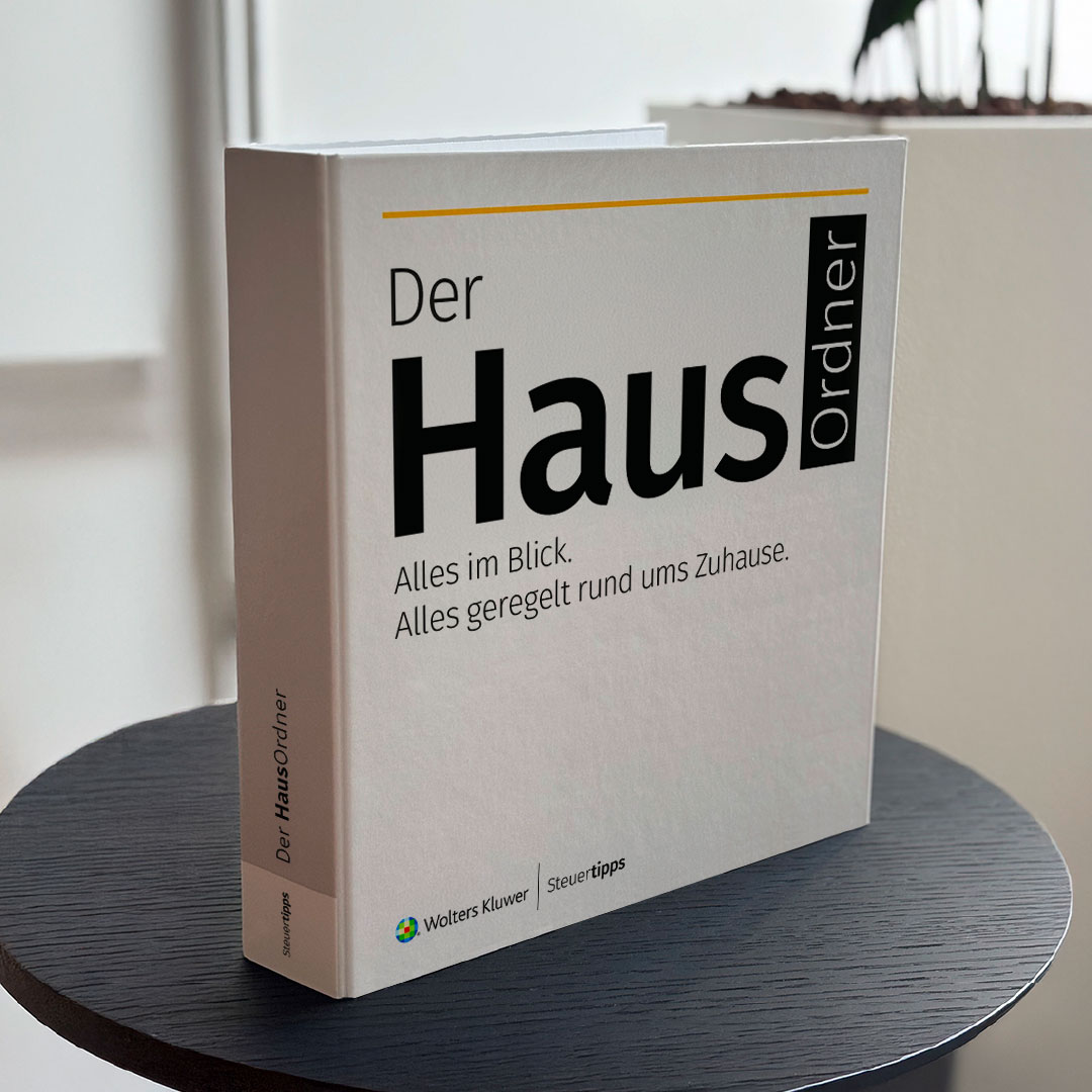 Produktbild des HausOrdners, stehend, geschlossene Ansicht